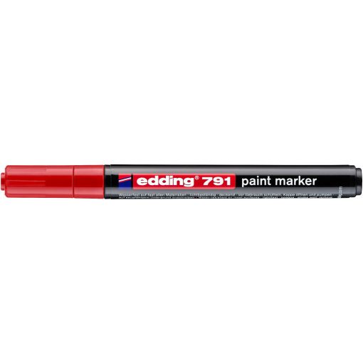 Lakkmarker 1-2mm, kerek Edding 791 piros 