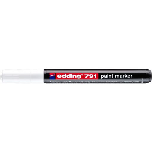 Lakkmarker 1-2mm, kerek Edding 791 fehér 