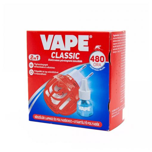 Szúnyogriasztó elektromos készülék lapkához&folyadékhoz+szúnyogirtó folyadék 60 éj Classic VAPE