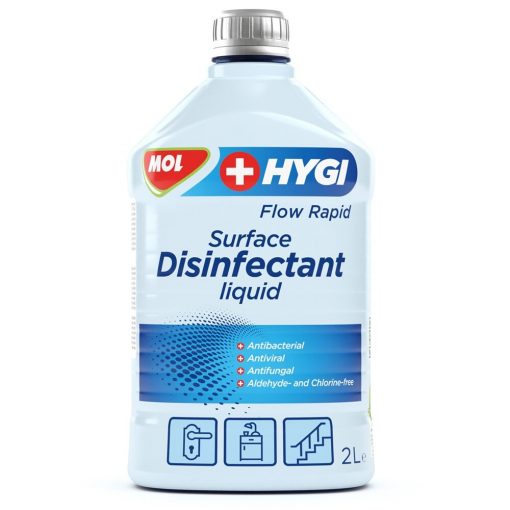 Fertőtlenítő hatású tisztítószer 2 liter Mol Hygi Flow Rapid