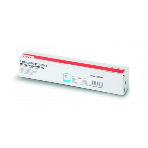 Oki C310/330/510/530/MC351 Toner Cián 2000 oldalra