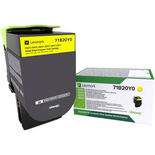 Lexmark CS/CX/317/417/517 Return Toner Yellow 2,3K (Eredeti) 71B20Y0