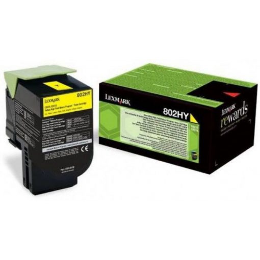 Lexmark CX410/510 High Return Toner Yellow 3K (Eredeti) 80C2HY0