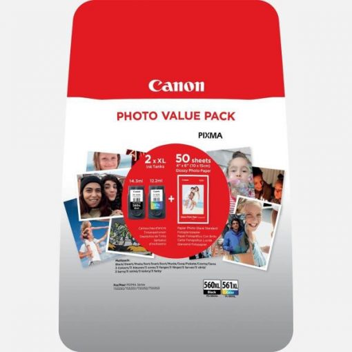 Canon PG560XL/CL561XL tintapatron + fotópapír multipack EREDETI