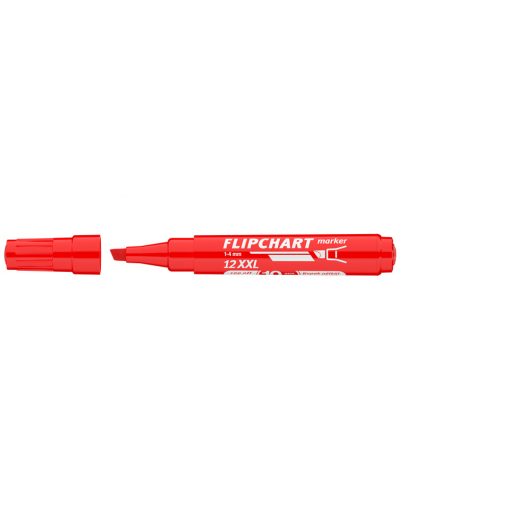 Flipchart marker vízbázisú 1-4mm, vágott Artip 12XXL piros 