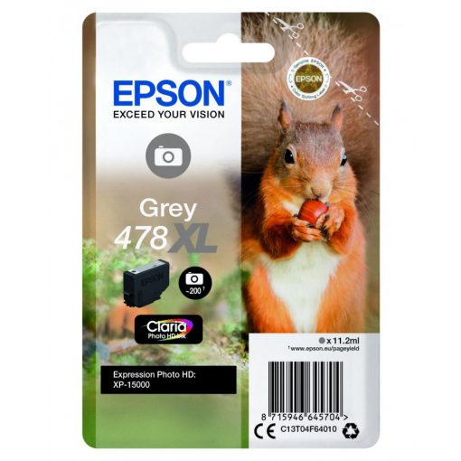 Epson T04F6 Tintapatron Grey 11,2ml No.478XL