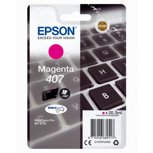 Epson T07U3 Tintapatron Magenta 20,3ml No.407