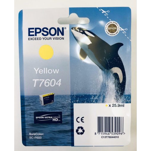 Epson T7604 Tintapatron Yellow 25,9ml