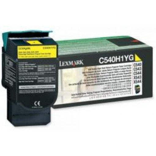 Lexmark C54x/X54x High Return Toner Yellow 2K (Eredeti) C540H1YG