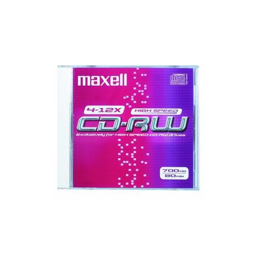 CD-RW80 MAXELL CD lemez Normál tok, 12x Újraírható