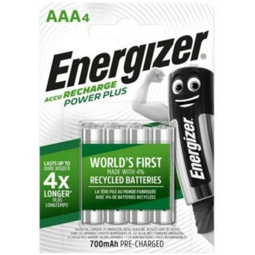 Tölthető elem, AAA mikro, 4x700 mAh, ENERGIZER "Power Plus"