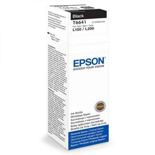 Ink EPSON T6641 dye black 70ml EREDETI (C13T66414A)