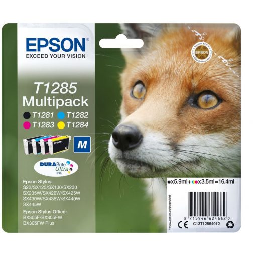 EPSON T1285 TINTAPATRON MULTIPACK BLACK/CYAN/MAGENTA/YELLOW EREDETI