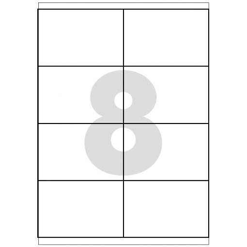 Etikett címke, 97x67,7mm, 100 lap, 8 címke/lap 