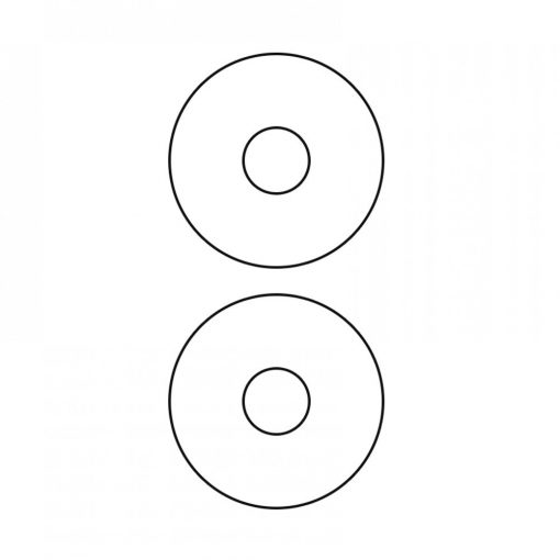 Etikett címke, CD-hez 117mm100 lap, 2 címke/lap 