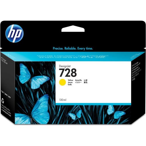 HP 728/F9J65A TINTAPATRON YELLOW EREDETI 130 ML