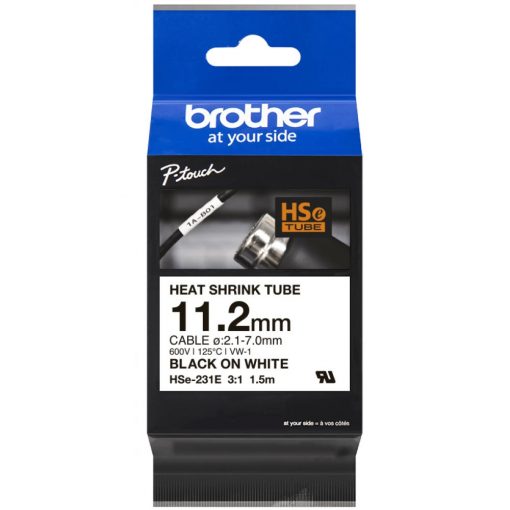 Brother HSe-231E 11,2 mm széles 1,5 méter hosszú szalagkazetta