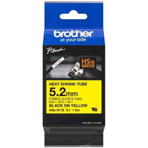 Brother HSe-611E 5.2mm széles 1,5 méter hosszú szalagkazetta