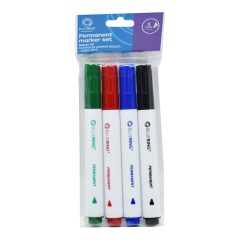   Alkoholos marker készlet, 3mm, kerek hegyű 4-es készlet Bluering®