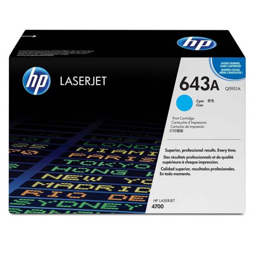 HP Q5951A Toner Cyan 10.000 oldal kapacitás No.643A